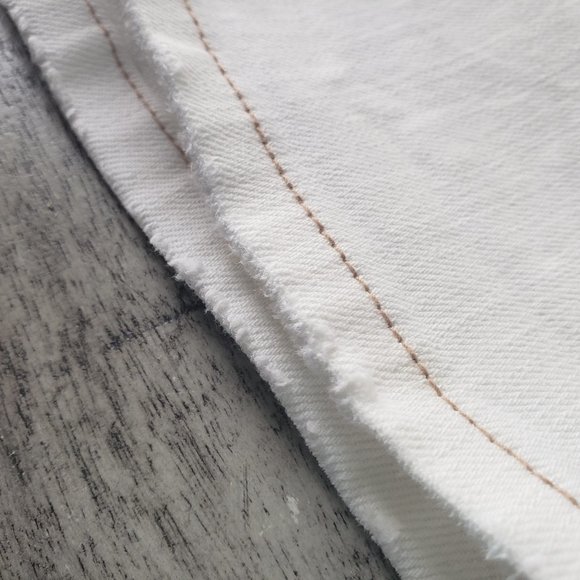 Y2K Express White Washed Button Fly Denim Skirt - Picture 8 of 11